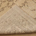 Vintage Manisa Turkish Area Rug 6x10 ft — Beige & Brown Floral
