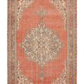 Vintage Isparta Turkish Area Rug 5x10 ft — Red Floral