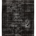 Vintage Isparta Turkish Area Rug 6x9 ft — Gray Overdyed (No. 58803)
