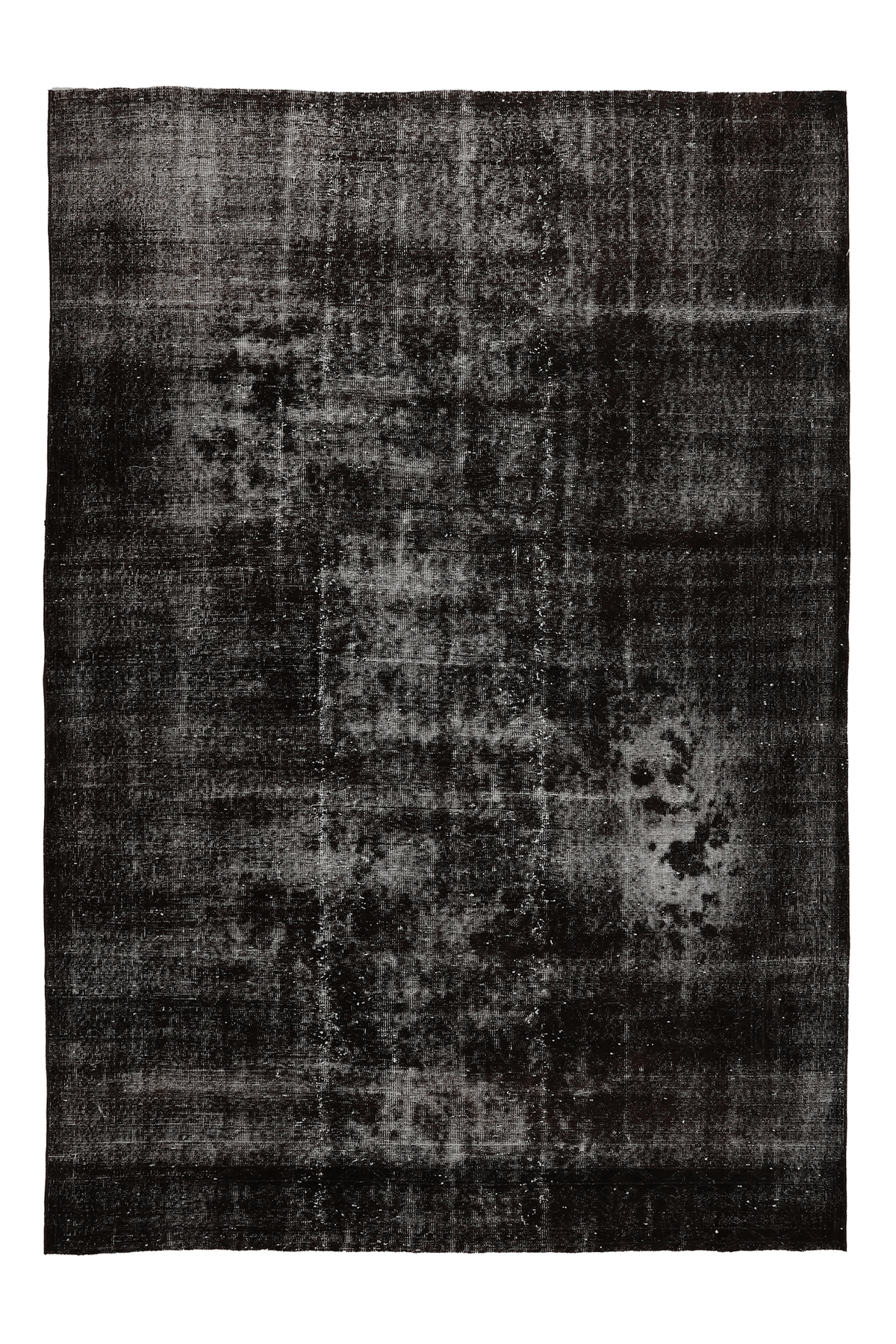 Vintage Isparta Turkish Area Rug 6x9 ft — Gray Overdyed (No. 58803)