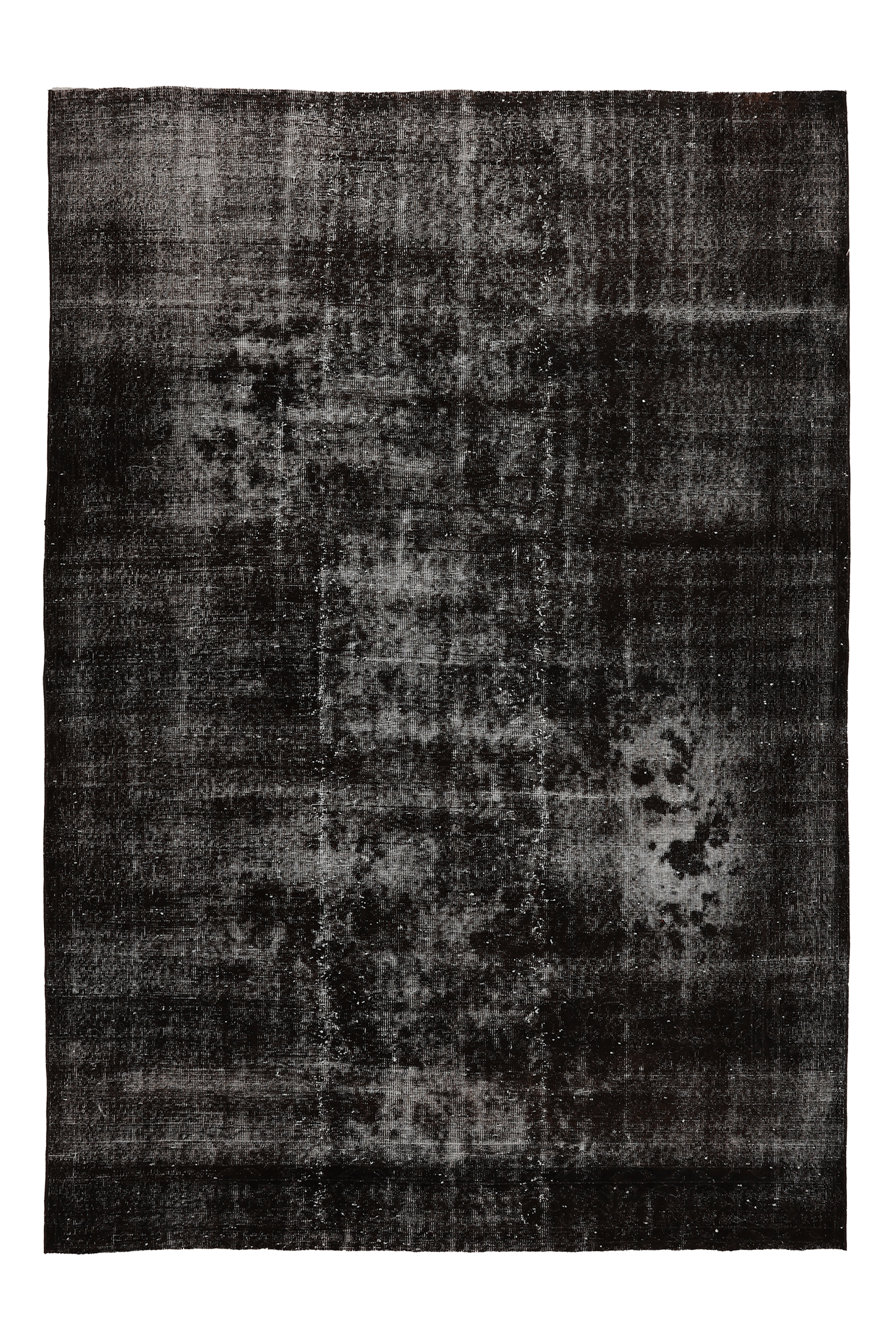 Vintage Isparta Turkish Area Rug 6x9 ft — Gray Overdyed (No. 58803)