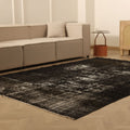 Vintage Isparta Turkish Area Rug 6x9 ft — Gray Overdyed (No. 58803)