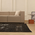 Vintage Isparta Turkish Area Rug 6x9 ft — Gray Overdyed (No. 58803)