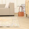 Vintage Manisa Turkish Area Rug 6x9 ft — Orange Floral (No. 58808)