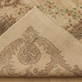 Vintage Isparta Turkish Area Rug 6x9 ft — Beige & Brown Floral (No. 58809)