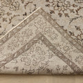 Vintage Isparta Turkish Area Rug 6x9 ft — Gray Floral (No. 58813)