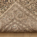 Vintage Isparta Turkish Area Rug 6x9 ft — Beige & Brown Floral (No. 58814)