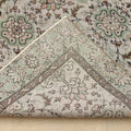 Vintage Isparta Turkish Area Rug 5x9 ft — Gray Floral (No. 58817)