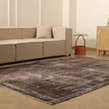 Vintage Isparta Turkish Area Rug 6x10 ft — Gray Overdyed (No. 58818)