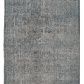 Vintage Isparta Turkish Area Rug 6x9 ft — Gray & Blue Overdyed