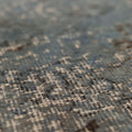 Vintage Isparta Turkish Area Rug 6x9 ft — Gray & Blue Overdyed