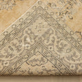 Vintage Isparta Turkish Area Rug 6x9 ft — Beige & Brown Floral (No. 58821)