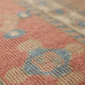 Vintage Muğla Turkish Area Rug 4x6 ft — Brown & Red Geometric