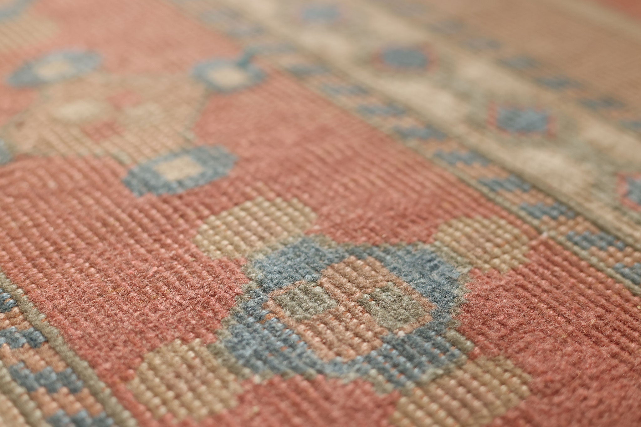 Vintage Muğla Turkish Area Rug 4x6 ft — Brown & Red Geometric