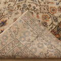 Vintage Isparta Turkish Area Rug 6x9 ft — Beige & Brown Floral