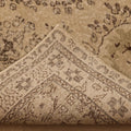 Vintage Isparta Turkish Area Rug 7x10 ft — Beige & Brown Floral