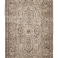 Vintage Isparta Turkish Area Rug 7x10 ft — Beige & Brown Floral