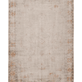 Vintage Isparta Turkish Area Rug 5x8 ft — Beige & Brown Floral