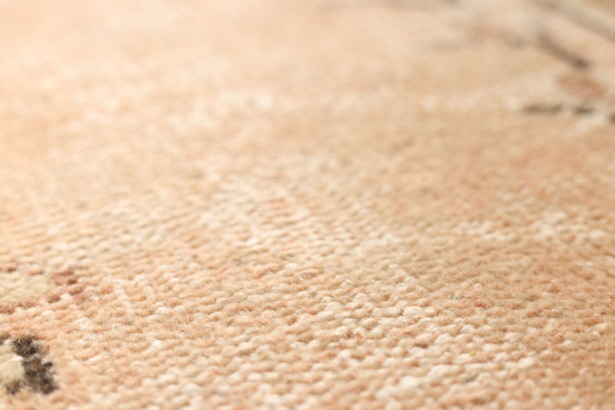 Vintage Isparta Turkish Area Rug 6x10 ft — Beige & Brown Floral