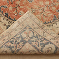 Vintage Isparta Turkish Area Rug 5x9 ft — Red & Blue Floral
