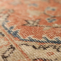 Vintage Isparta Turkish Area Rug 5x9 ft — Red & Blue Floral