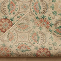 Vintage Isparta Turkish Area Rug 6x10 ft — Beige & Red Floral