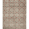 Vintage Isparta Turkish Area Rug 6x10 ft — Beige & Red Floral
