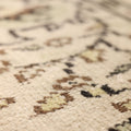 Vintage Isparta Turkish Area Rug 6x9 ft — Green & Beige Floral