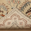 Vintage Isparta Turkish Area Rug 5x9 ft — Beige & Brown Floral