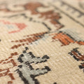Vintage Isparta Turkish Area Rug 5x9 ft — Beige & Brown Floral