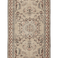 Vintage Isparta Turkish Area Rug 5x9 ft — Beige & Brown Floral