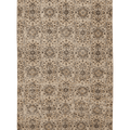 Vintage Isparta Turkish Area Rug 5x8 ft — Beige & Brown Floral