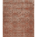 Vintage Isparta Turkish Area Rug 7x10 ft — Orange & Brown Floral