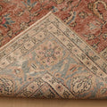 Vintage Isparta Turkish Area Rug 7x11 ft — Red & Blue Floral