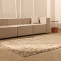 Vintage Isparta Turkish Area Rug 6x10 ft — Beige & Brown Floral