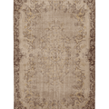 Vintage Isparta Turkish Area Rug 6x10 ft — Beige & Brown Floral