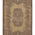 Vintage Isparta Turkish Area Rug 7x10 ft — Beige & Brown Floral
