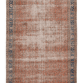 Vintage Isparta Turkish Area Rug 7x10 ft — Orange & Blue Floral
