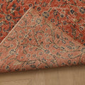 Vintage Isparta Turkish Runner Rug 2x10 ft — Red & Gray Floral (No. 59252)