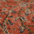 Vintage Isparta Turkish Runner Rug 2x10 ft — Red & Gray Floral (No. 59252)