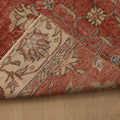 Vintage Isparta Turkish Runner Rug 2x8 ft — Red & Beige Floral