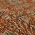 Vintage Isparta Turkish Runner Rug 2x10 ft — Orange & Beige Floral (No. 59256)
