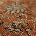 Vintage Isparta Turkish Runner Rug 2x10 ft — Orange & Beige Floral (No. 59257)