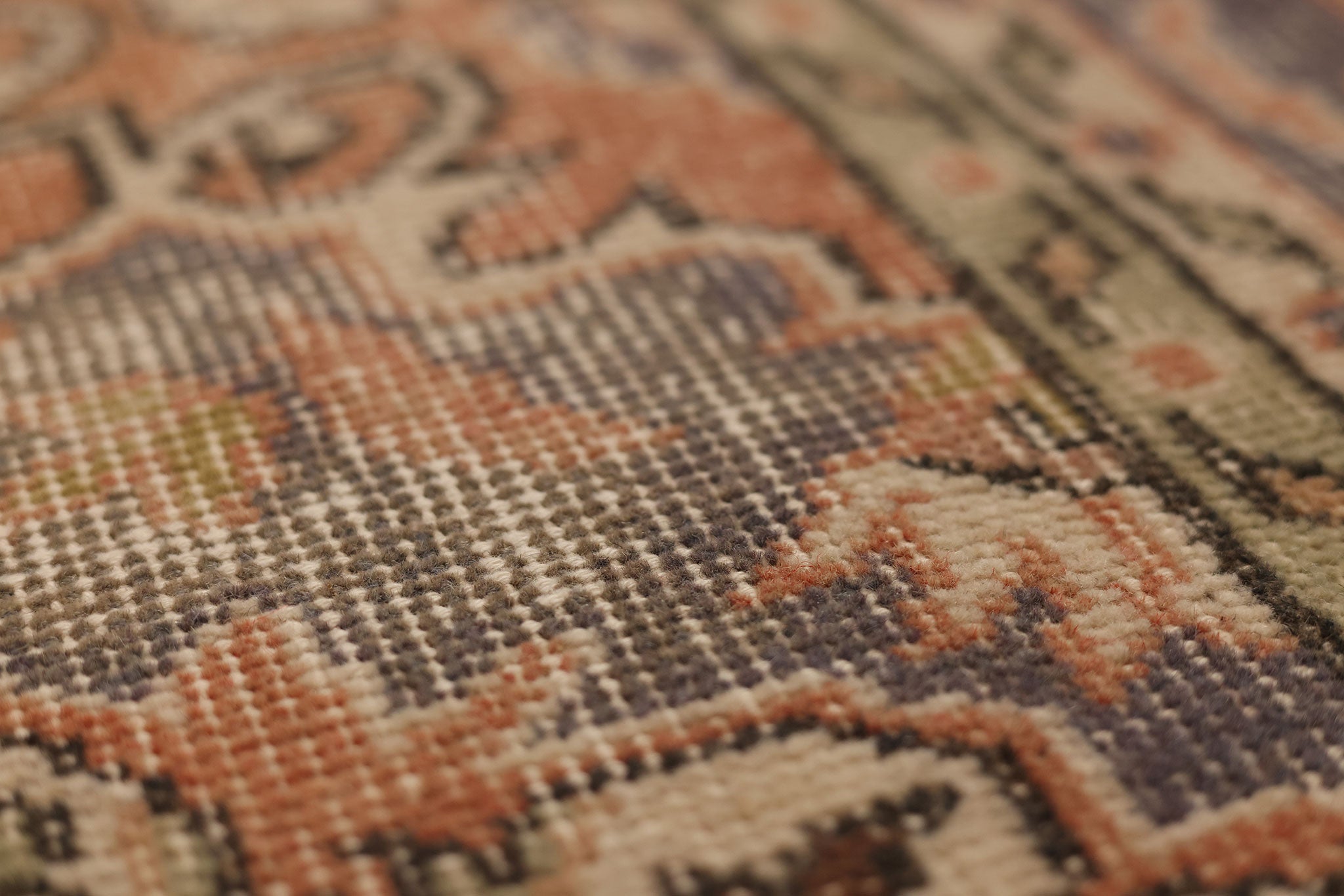Vintage Isparta Turkish Area Rug 6x10 ft — Orange & Beige Floral (No. 59268)