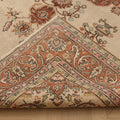 Vintage Isparta Turkish Area Rug 6x9 ft — Beige & Red Floral