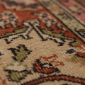 Vintage Isparta Turkish Area Rug 6x9 ft — Beige & Red Floral