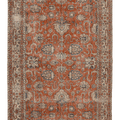 Vintage Isparta Turkish Area Rug 6x10 ft — Orange & Beige Floral (No. 59289)