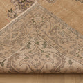 Vintage Isparta Turkish Area Rug 6x9 ft — Beige & Brown Floral (No. 59291)