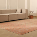 Vintage Isparta Turkish Area Rug 6x10 ft — Pink & Beige Floral