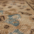 Vintage Isparta Turkish Area Rug 6x10 ft — Beige & Blue Floral